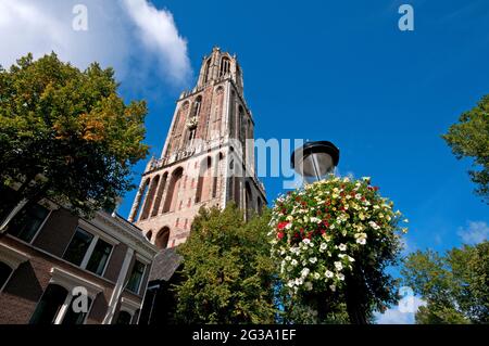 Le Domtoren (clocher de la cathédrale St Martin, 112 m, le plus haut des pays-Bas), Utrecht, pays-Bas Banque D'Images