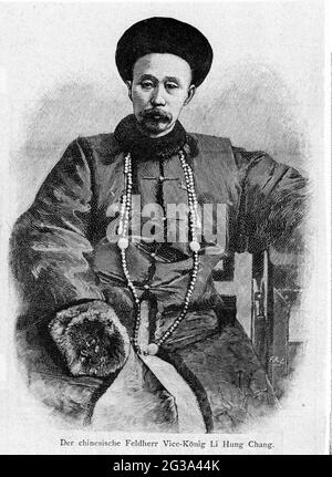 Li Hongzhang, 15.2.1823 - 7.11 1901, général et politicien chinois, Viceroy de Zhili 1871 - 1895, LE DROIT D'AUTEUR DE L'ARTISTE NE DOIT PAS ÊTRE AUTORISÉ Banque D'Images