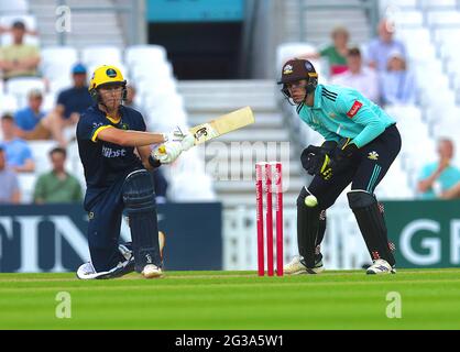 14 juin 2021. Londres, Royaume-Uni. Comme Surrey, prenez Glamorgan dans le match de cricket Blast Vitality T20 au Kia Oval. David Rowe/ Alamy Live News. Banque D'Images