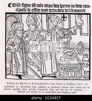 Religion, Christianisme, conseil, conseil de Constance 1414 - 1418, LE DROIT D'AUTEUR DE L'ARTISTE NE DOIT PAS ÊTRE AUTORISÉ Banque D'Images