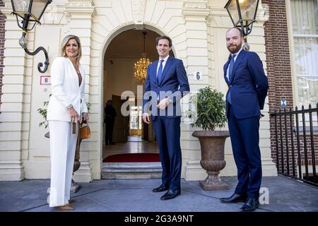 Queen Maxima pendant le symposium annuel à la plate-forme Money Wise. Le thème est « les soucis de l'argent, la prévention est mieux que la guérison ». Le ministre des Finances, M. Hoekstra, est également présent. En raison des mesures de corona, la réunion ne peut être suivie que par une diffusion en direct. La Haye, pays-Bas, le 14 juin 2021. Photo de Brunopress/ROTA/P. van Katwijk/ABACAPRESS.COM Banque D'Images