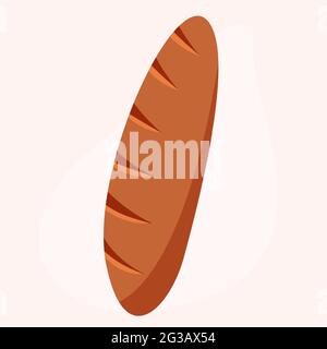 Baguette française. Illustration vectorielle Illustration de Vecteur