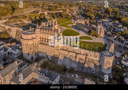 FRANCE - VAL DE LOIRE - INDRE ET LOIRE (37) - CHÂTEAU D'AMBOISE : Banque D'Images