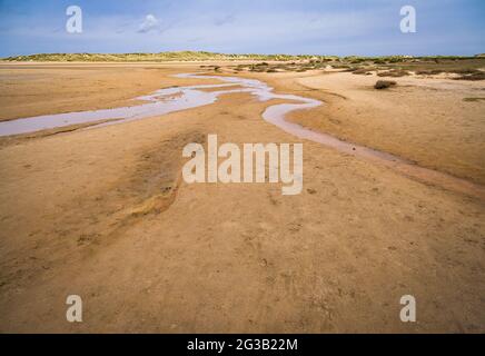 Holkham Beach, Norfolk, Angleterre Banque D'Images