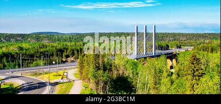 Pont de la rivière Nipigon Banque D'Images