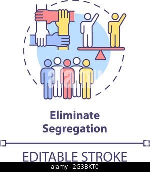 Icône de concept éliminer la ségrégation Illustration de Vecteur