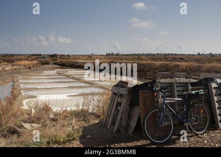 Salines à Castro Marim, Algarve, Portugal pendant la lumière du jour Banque D'Images