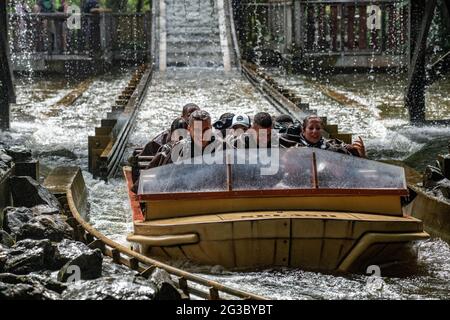 Série de photos de Duinrell Theme Park the Netherlands inc Flacon, Dragonfly Wild Wings Splash Summer vaction Fun Banque D'Images