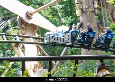 Série de photos de Duinrell Theme Park the Netherlands inc Flacon, Dragonfly Wild Wings Splash Summer vaction Fun Banque D'Images