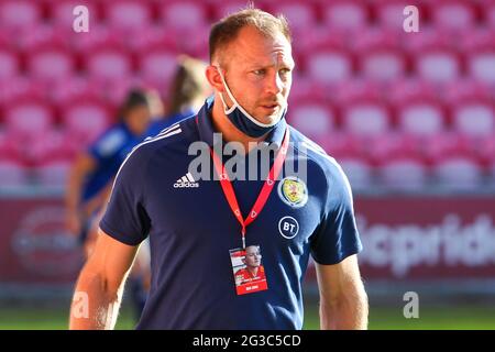 Llanelli, Royaume-Uni. 15 juin 2021. Au cours de l'International friendly entre le pays de Galles et l'Ecosse au Parc y Scarlets, Llanelli Wales crédit: SPP Sport Press photo. /Alamy Live News Banque D'Images