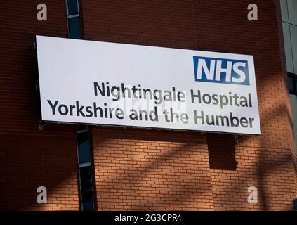 Le NHS Nightingale Hospital for Yorkshire & nhumber de Harrogate, dans le nord du Yorkshire, a ouvert ses portes aujourd'hui (21 avril 2020) par 99 ans, deuxième guerre v Banque D'Images