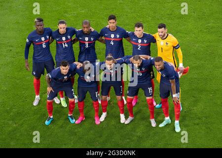 Bavière, Munich, Allemagne. 15 juin 2021, joueurs de France pendant le match de championnat F de l'UEFA Euro 2020 entre la France et l'Allemagne à Allianz Arena, le 15 juin 2021 en Bavière, Munich, Allemagne. Photo de David Niviere/ABACAPRESS.COM Banque D'Images