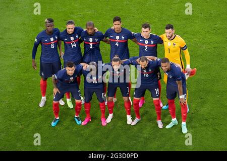 Bavière, Munich, Allemagne. 15 juin 2021, joueurs de France pendant le match de championnat F de l'UEFA Euro 2020 entre la France et l'Allemagne à Allianz Arena, le 15 juin 2021 en Bavière, Munich, Allemagne. Photo de David Niviere/ABACAPRESS.COM Banque D'Images