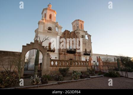 Mission San Xavier Banque D'Images