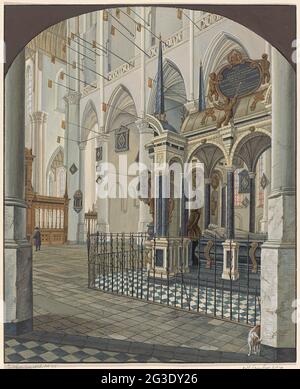 Tombe de Willem I, Prince d'Orange, 1623. Graftombe ou Praalgraf de Willem I dans le Nieuwe Kerk à Delft, achevé en 1623. Banque D'Images