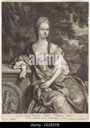 Portrait d'Agatha Valck. Agatha Valck, épouse de l'imprimeur et éditeur Pieter Schenk. Banque D'Images