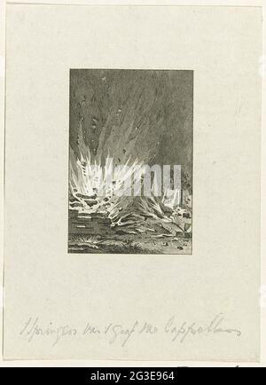 Gonfler le cimetière de la famille Van der Capellen, 1788. Soufflage de poudre de la tombe familiale de la famille Van der Capellen dans le Gorsselveld à Zutphen, 7 août 1788. Banque D'Images