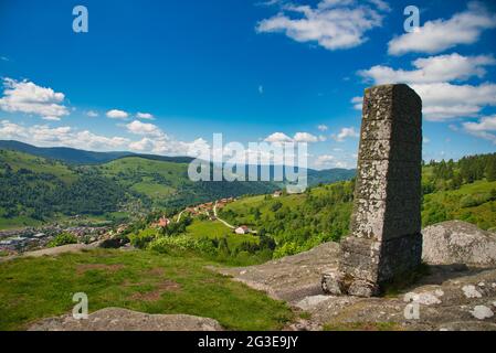 Sur les hauteurs de la Bresse dans la montagne des Vosges en France Banque D'Images