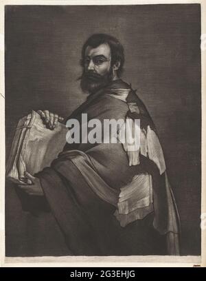 Zeno de Cittium avec livre; philosophes aux exemples espagnols. . Banque D'Images