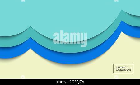 Couleur bleue cercle vague résumé fond vectoriel illustration idéale pour le fond, l'affiche et la bannière Illustration de Vecteur