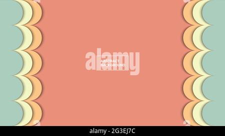Pastel cercle papier coupé abstrait fond vectoriel illustration meilleure pour l'arrière-plan, l'affiche et le papier peint Illustration de Vecteur