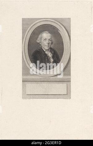 Portrait de l'écrivain Johannes Lublink de Jonge. . Banque D'Images