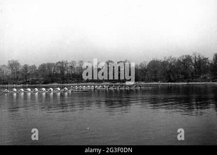 Sports, aviron, huit de l'équipe nationale allemande aux Etats-Unis, 1963, DROITS-SUPPLÉMENTAIRES-AUTORISATION-INFO-NON-DISPONIBLE Banque D'Images