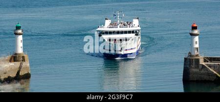 FRANCE. BRETAGNE. MORBIHAN (56) BELLE ILE EN MER. LE PALAIS HARBOUR. (PHOTO NON DISPONIBLE POUR LES CALENDRIERS OU CARTES POSTALES) Banque D'Images