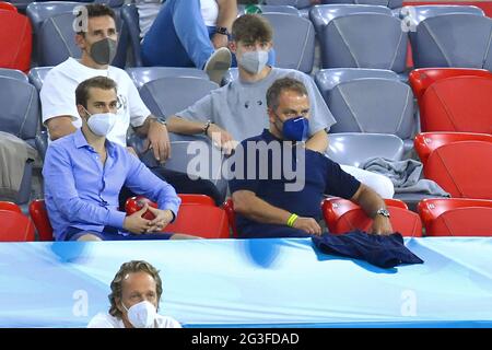 Munich, Allemagne, 15 juin 2021, re: Hans Dieter Flick (Hansi) dans les stands. Stade de groupe, cycle préliminaire F, jeu M12, France (F) - Allemagne (GER) 1-0 le 15 juin 2021 à Muenchen/Fussball Arena (Allianz Arena). Football EM 2020 du 06/11/2021 au 07/11/2021. Banque D'Images