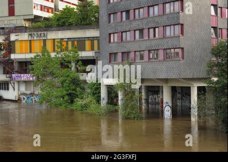 Hochwasser im Linden Hannover.catastrophes naturelles inondations à Hanovre Banque D'Images