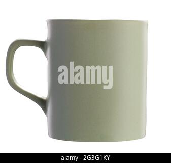 Tasse en céramique mate verte Banque D'Images