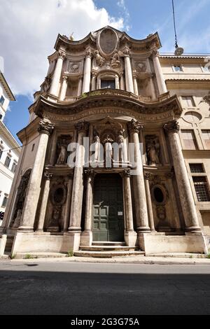 Italie, Rome, église San Carlo alle Quattro Fontane Banque D'Images