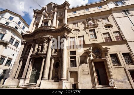 Italie, Rome, église San Carlo alle Quattro Fontane Banque D'Images