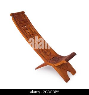 Chaise en bois unique du Suriname Banque D'Images