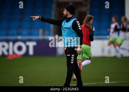 Solihull, Angleterre 28 mars 2021. Barclays FA Women's Super League match entre Birmingham City Women et Bristol City Women. Banque D'Images