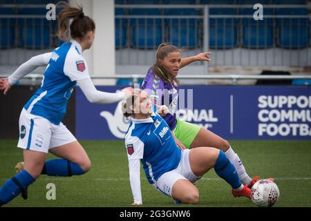 Solihull, Angleterre 28 mars 2021. Barclays FA Women's Super League match entre Birmingham City Women et Bristol City Women. Banque D'Images