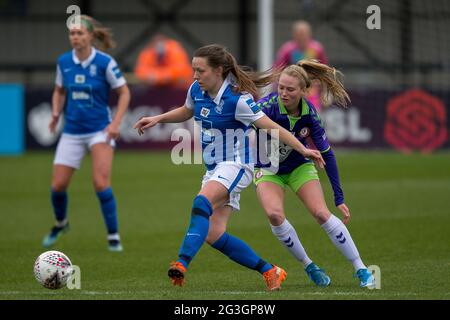 Solihull, Angleterre 28 mars 2021. Barclays FA Women's Super League match entre Birmingham City Women et Bristol City Women. Banque D'Images