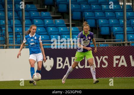 Solihull, Angleterre 28 mars 2021. Barclays FA Women's Super League match entre Birmingham City Women et Bristol City Women. Banque D'Images