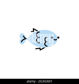 Poisson. Logo Vector en gras Illustration de Vecteur