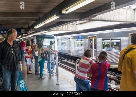 SAO PAULO, BRÉSIL - 2 FÉVRIER : vue sur le métro à Sao Paulo, Brésil Banque D'Images