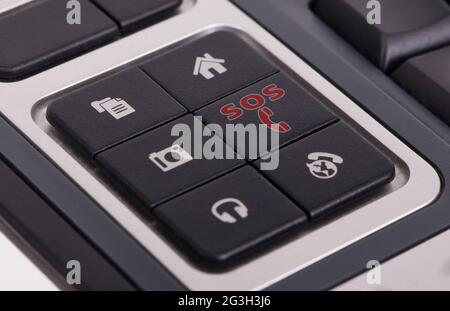 Boutons d'un clavier - SOS Banque D'Images