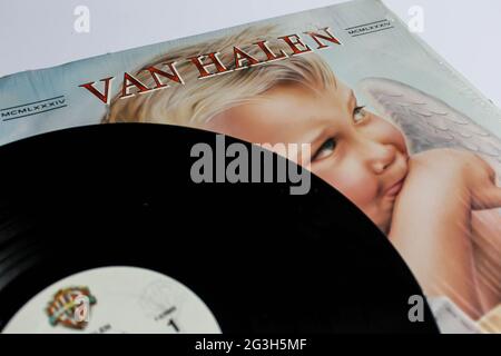 Hard Rock, Heavy Metal et glam Metal band, Van Halen album de musique sur vinyle disque LP. Intitulé: 1984 également connu sous le nom de MCMLXXXIV album Cover Banque D'Images