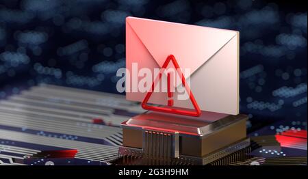 Cyber sécurité Email phishing Ransomware Internet Technology Banque D'Images