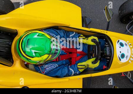 Vallelunga juin 13 2021, série Fx. Vue du cockpit d'une seule place d'une voiture de course directement depuis le dessus Banque D'Images