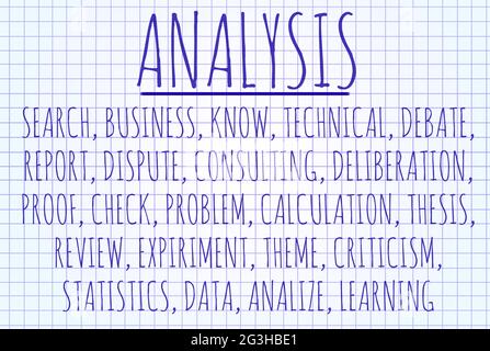 Nuage de mots d'analyse Banque D'Images