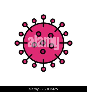 Icône de la ligne du coronavirus. Illustration vectorielle Illustration de Vecteur