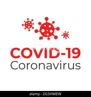 Logo Covid-19 coronavirus design icône vectorielle Illustration de Vecteur