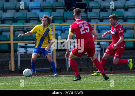 Barry, pays de Galles 01 mai 2021. Match de la première conférence de championnat de JD Cymru entre Barry Town United et Bala Town, joué à Jenner Park. Banque D'Images