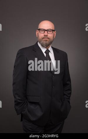 Homme barbu hippie Banque D'Images