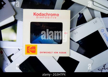 KODACHROME slides, Bron, France Banque D'Images